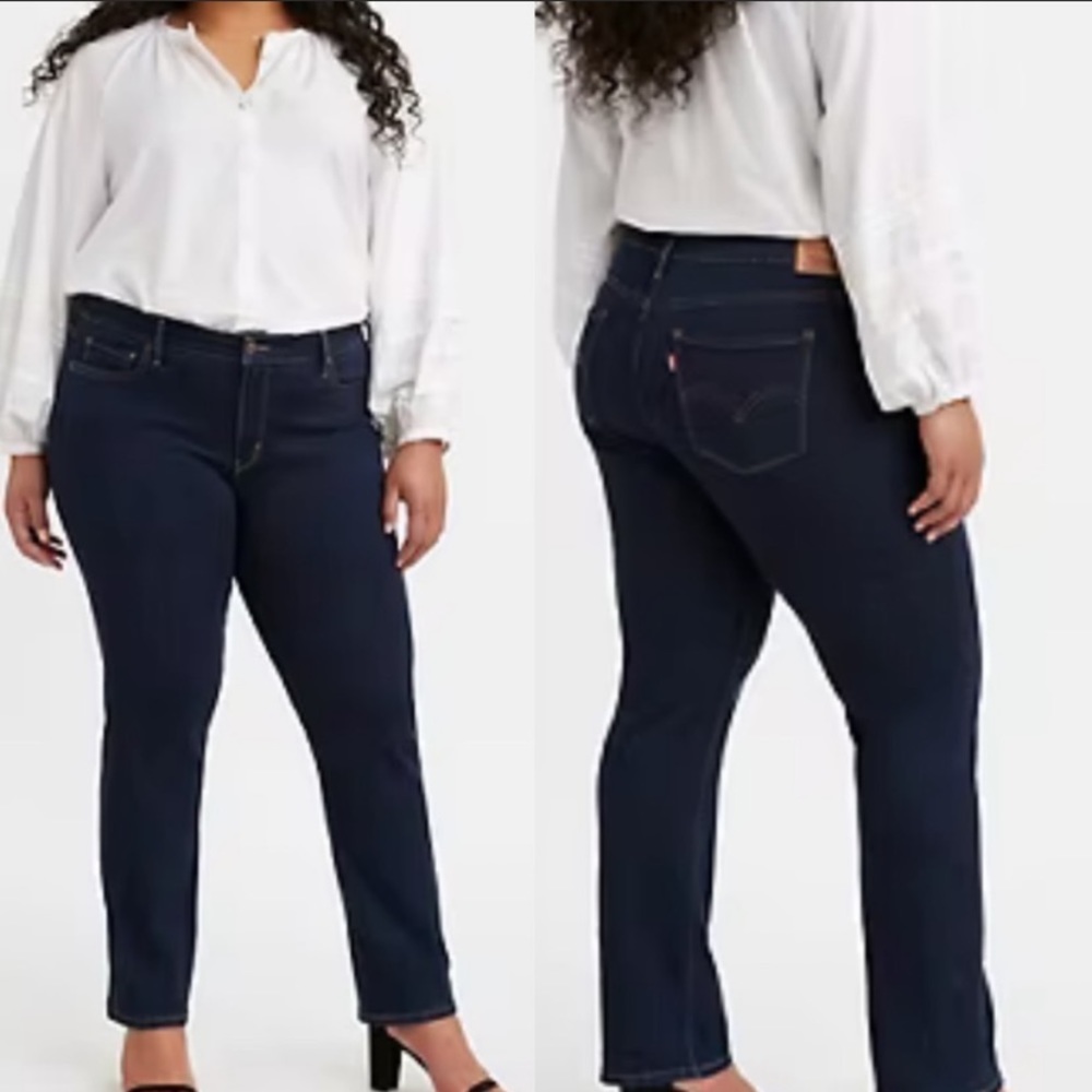 Levi's 505 Straight Leg Jeans Sz 16 Slim